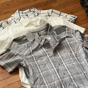 Men’s short sleeve tops button up polo tshirt M